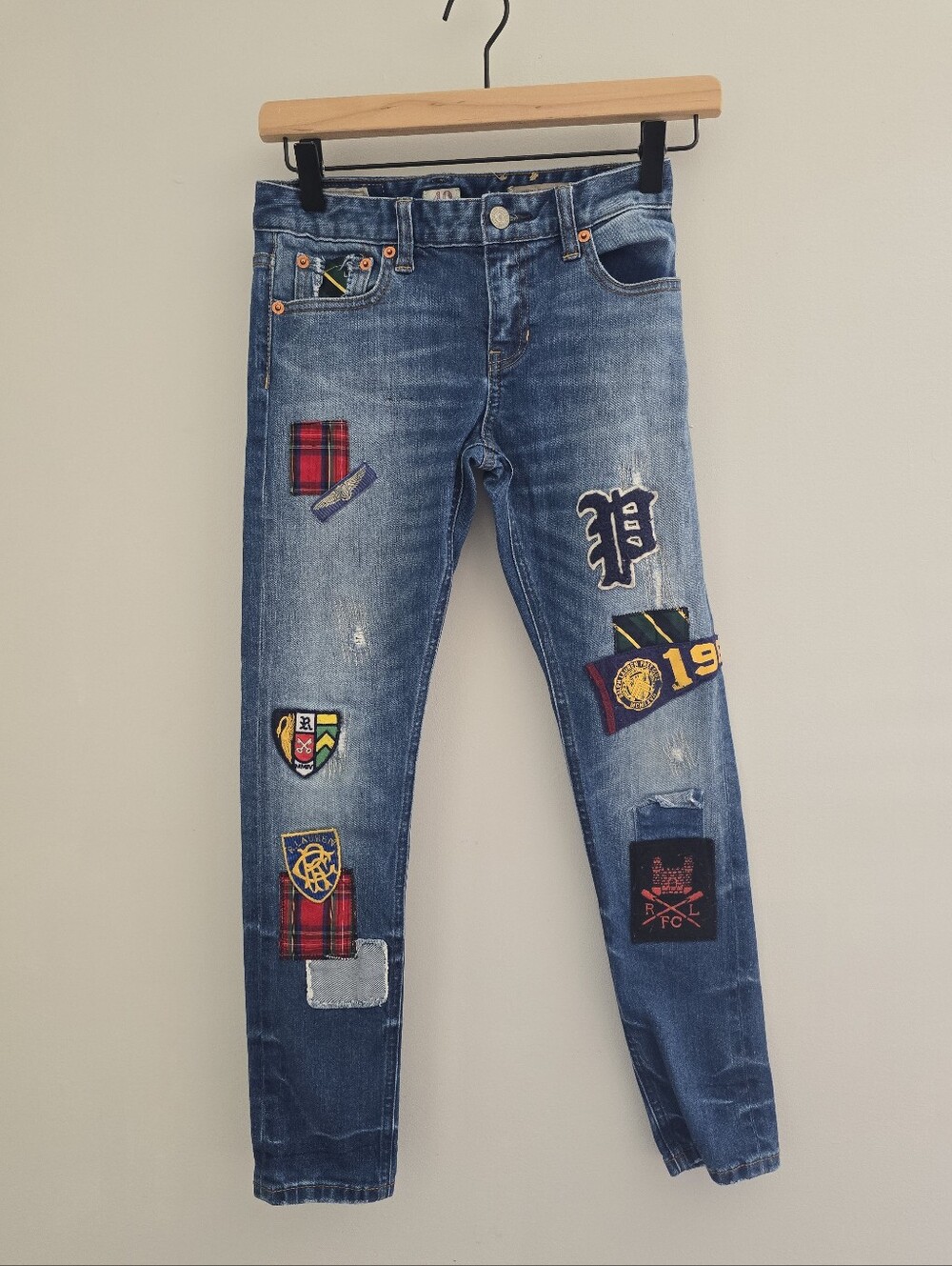 Polo Ralph Lauren | Sullivan Slim | Distressed Patchwork Denim Jeans 10